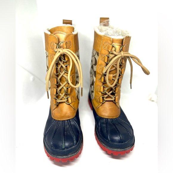 COACH Laura Signature Fashionable Rain Boots Size 7B - Picture 10 of 12